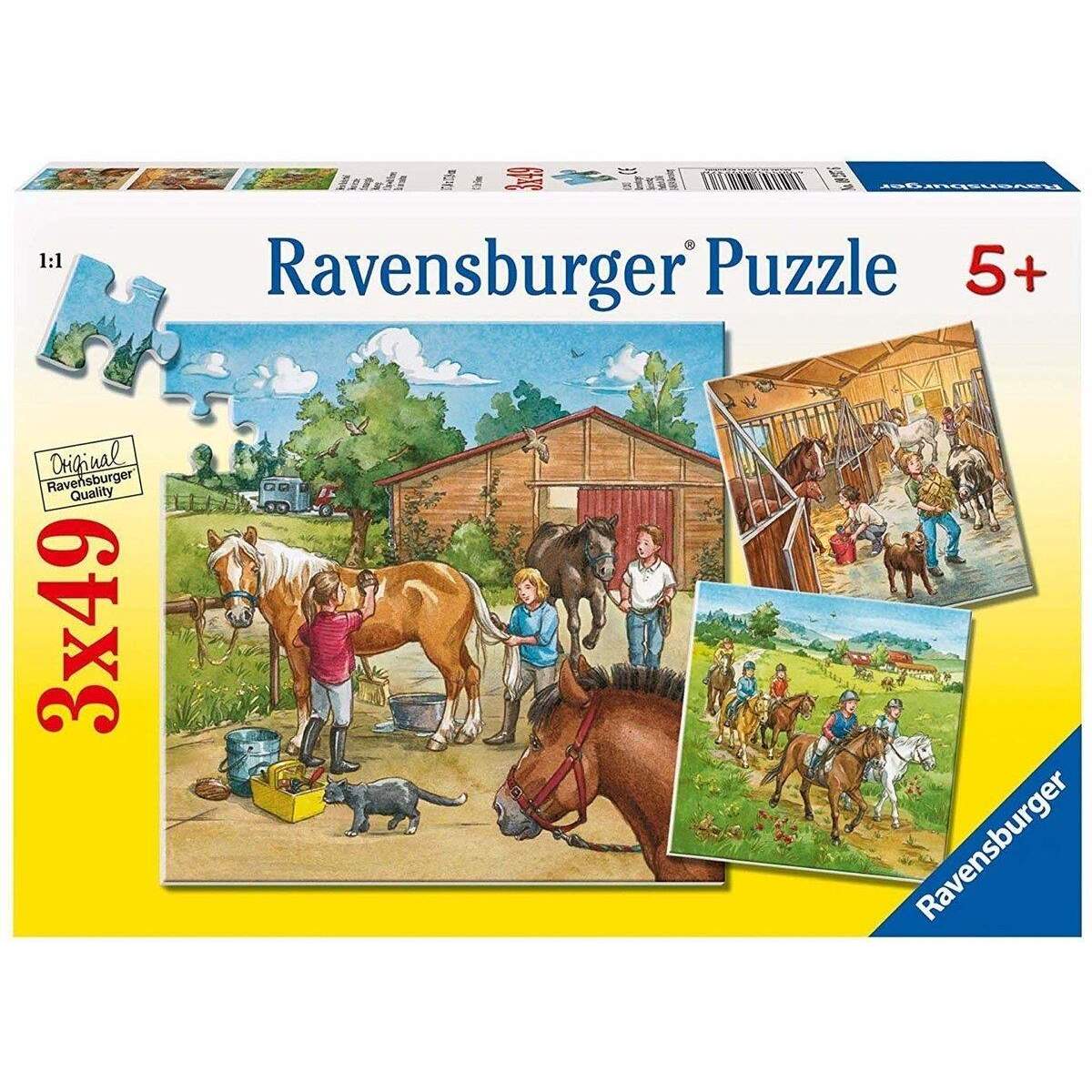 Ravensburger Puzzle Mein Reiterhof, 3 x 49 Teile