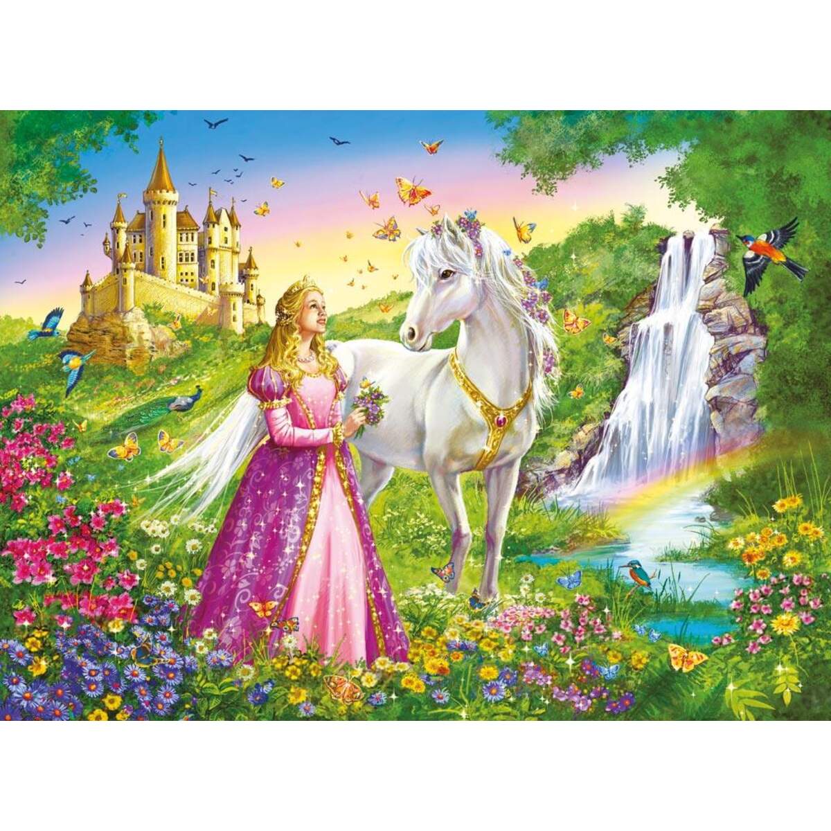 Ravensburger Puzzle Prinzessin mit Pferd, 200 Teile