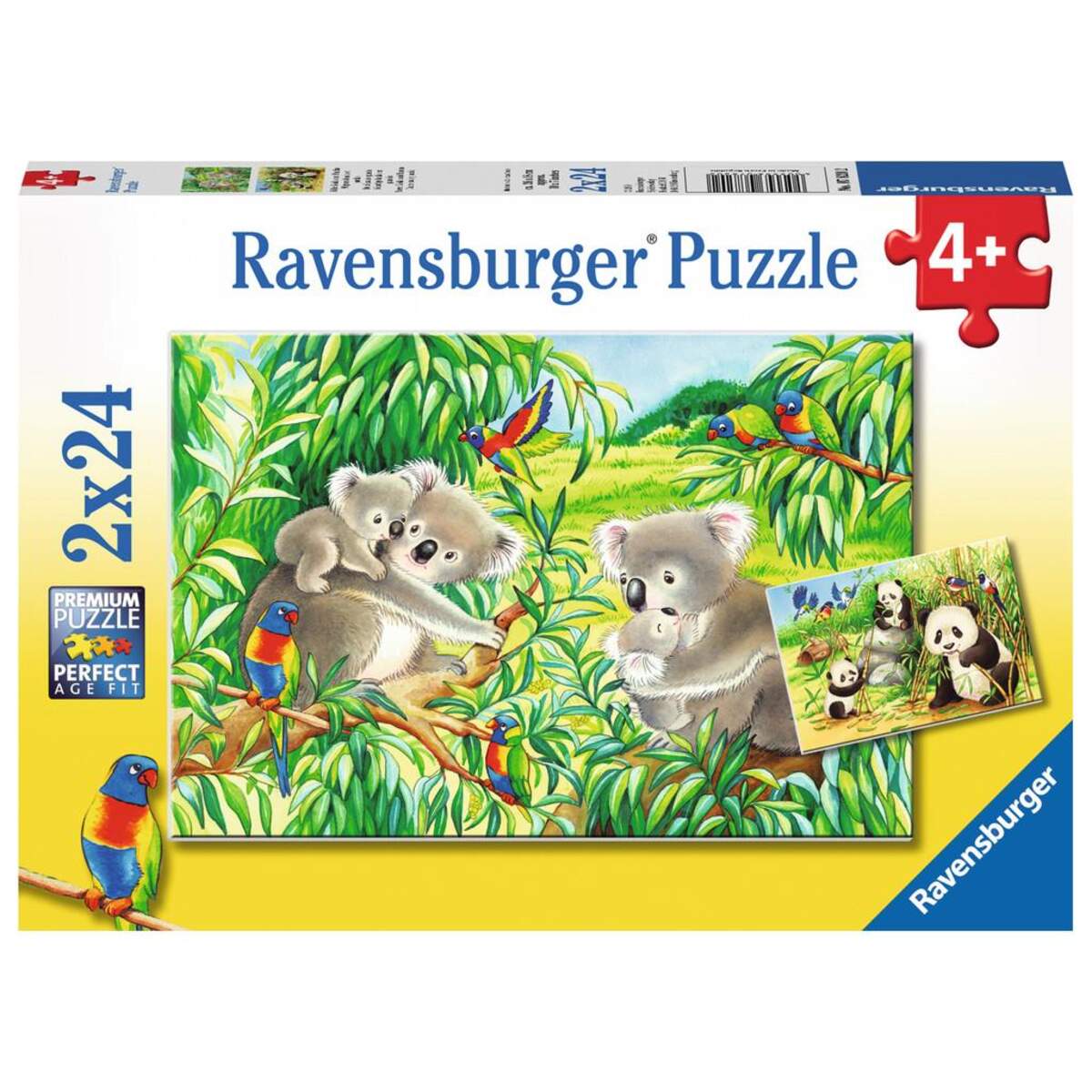 Ravensburger Puzzle Süße Koalas und Pandas, 2 x 24 Teile