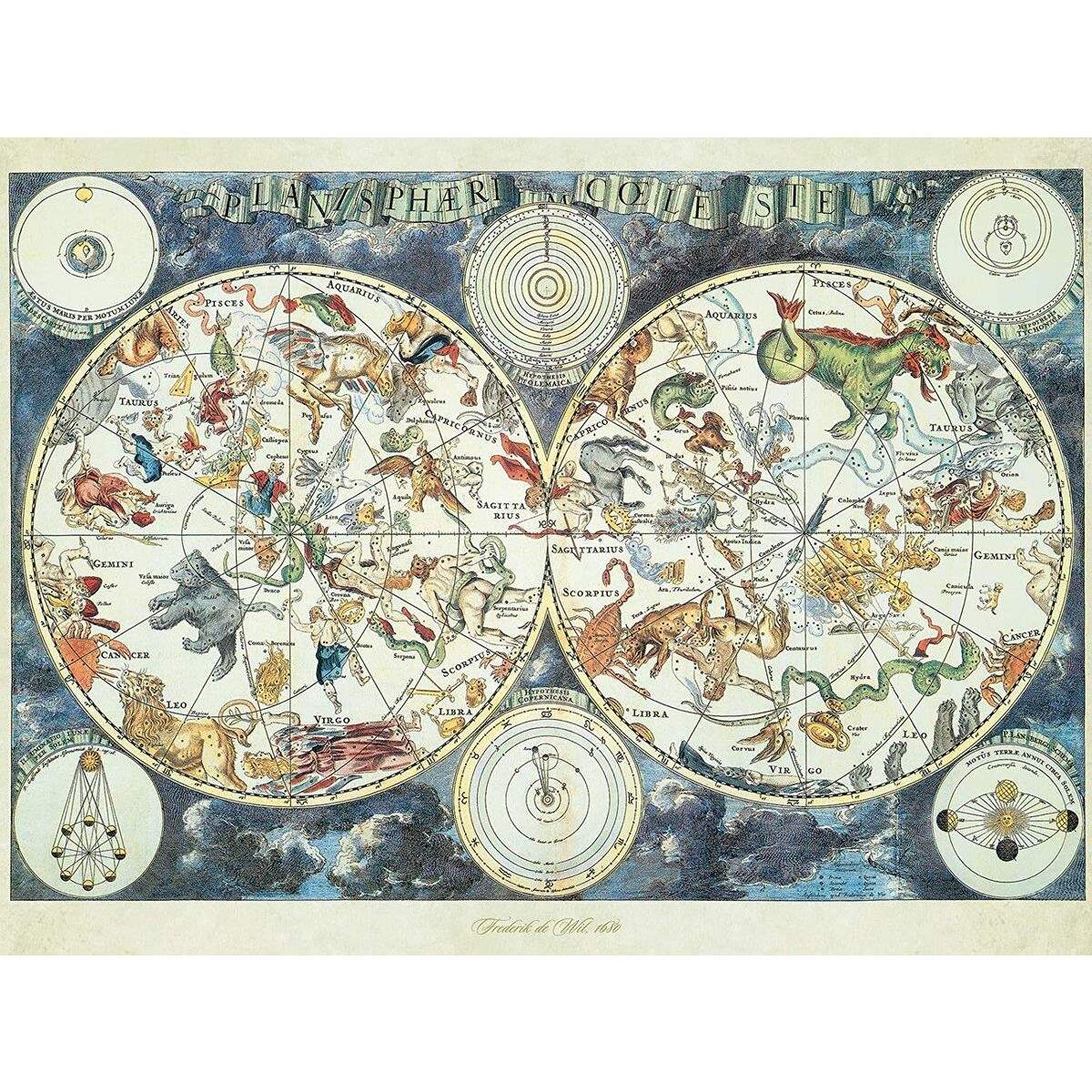 Ravensburger Puzzle Weltkarte mit fantastischen Tierwesen, 1500 Teile