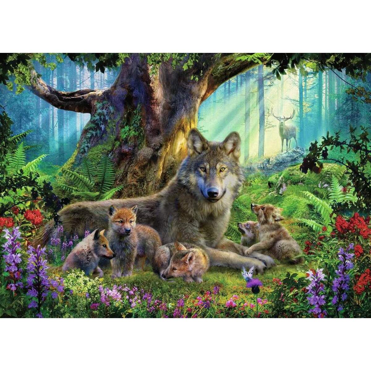Ravensburger Puzzle Wölfe im Wald, 1000 Teile