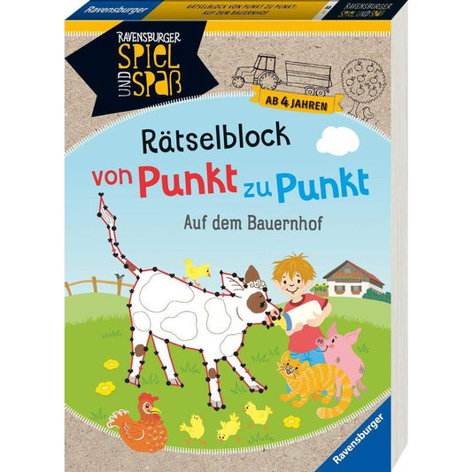 Ravensburger Rätselblock von Punkt zu Punkt: Auf dem Bauernhof