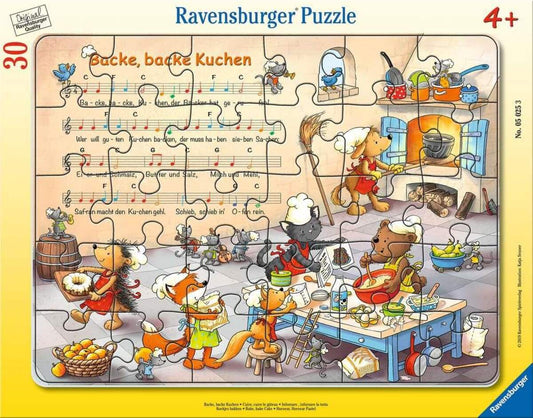 Ravensburger Rahmenpuzzle Backe, backe Kuchen, 30 Teile