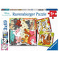 Ravensburger Ravensburger Kinderpuzzle 05155 - Tierisch gut drauf - 3 x 49 Teile