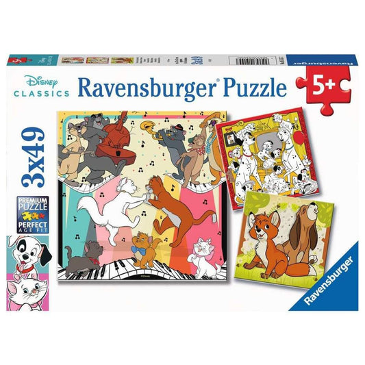 Ravensburger Ravensburger Kinderpuzzle 05155 - Tierisch gut drauf - 3 x 49 Teile