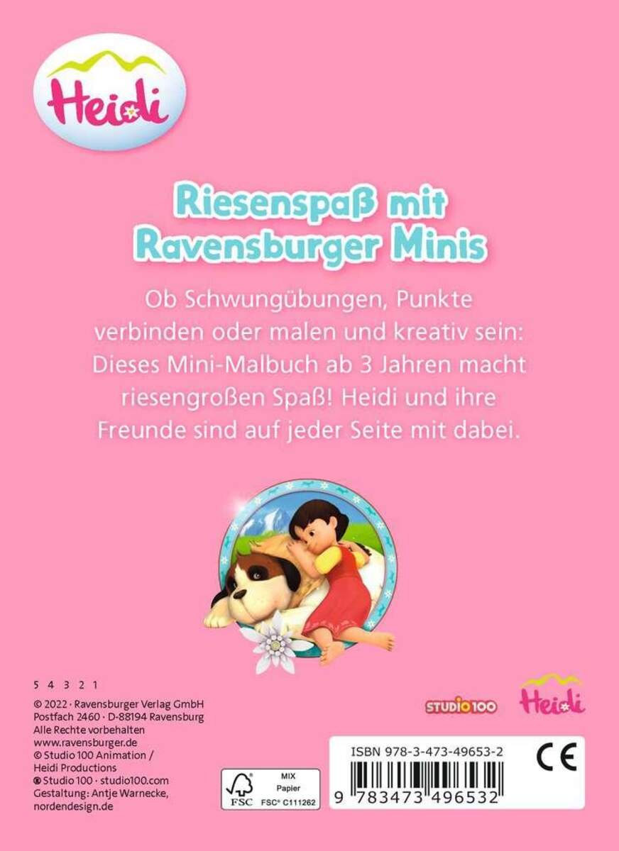 Ravensburger Ravensburger Minis: Heidi - Mein kunterbunter Malspaß