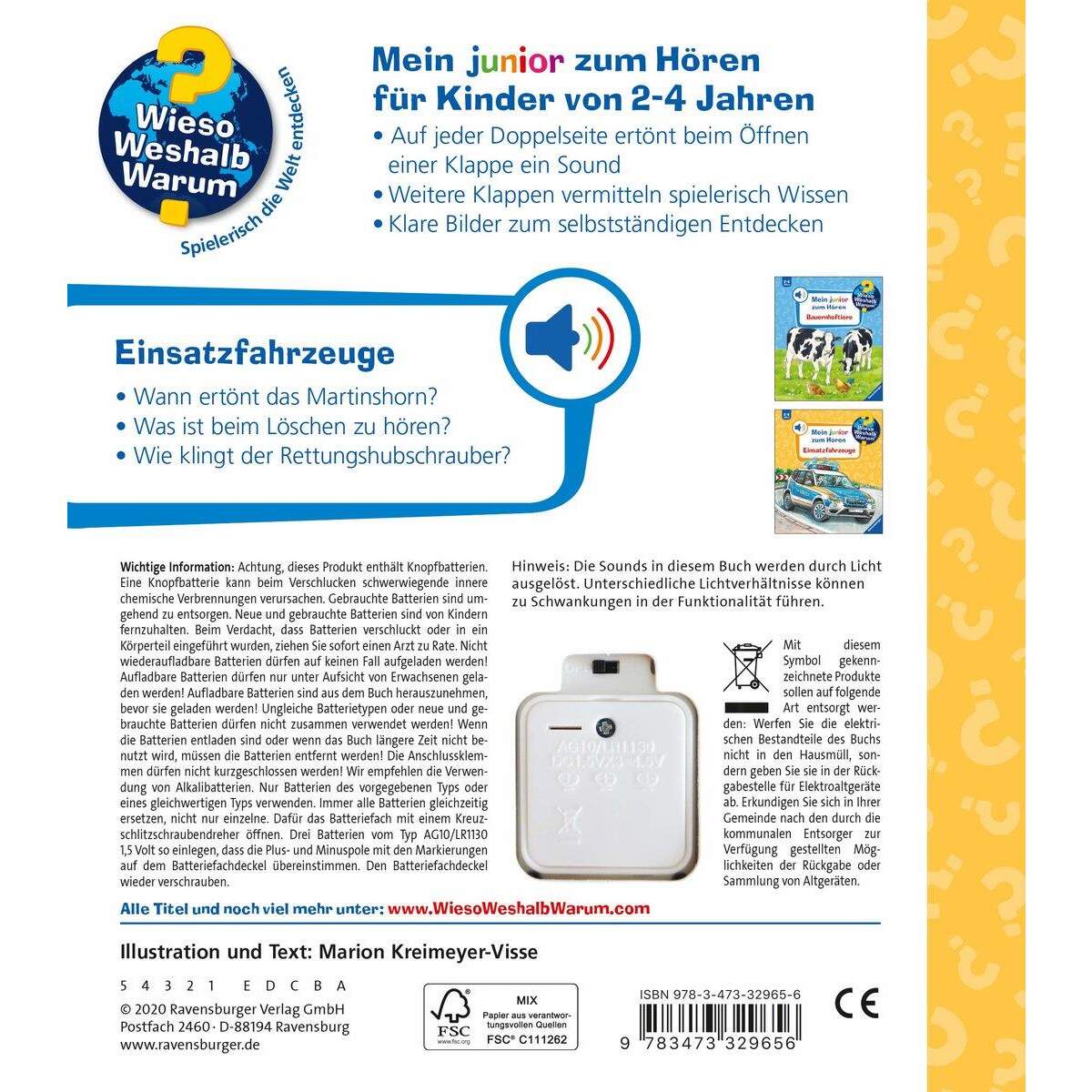 Ravensburger Soundbuch, Band 2 - Einsatzfahrzeuge (Wieso? Weshalb? Warum?)