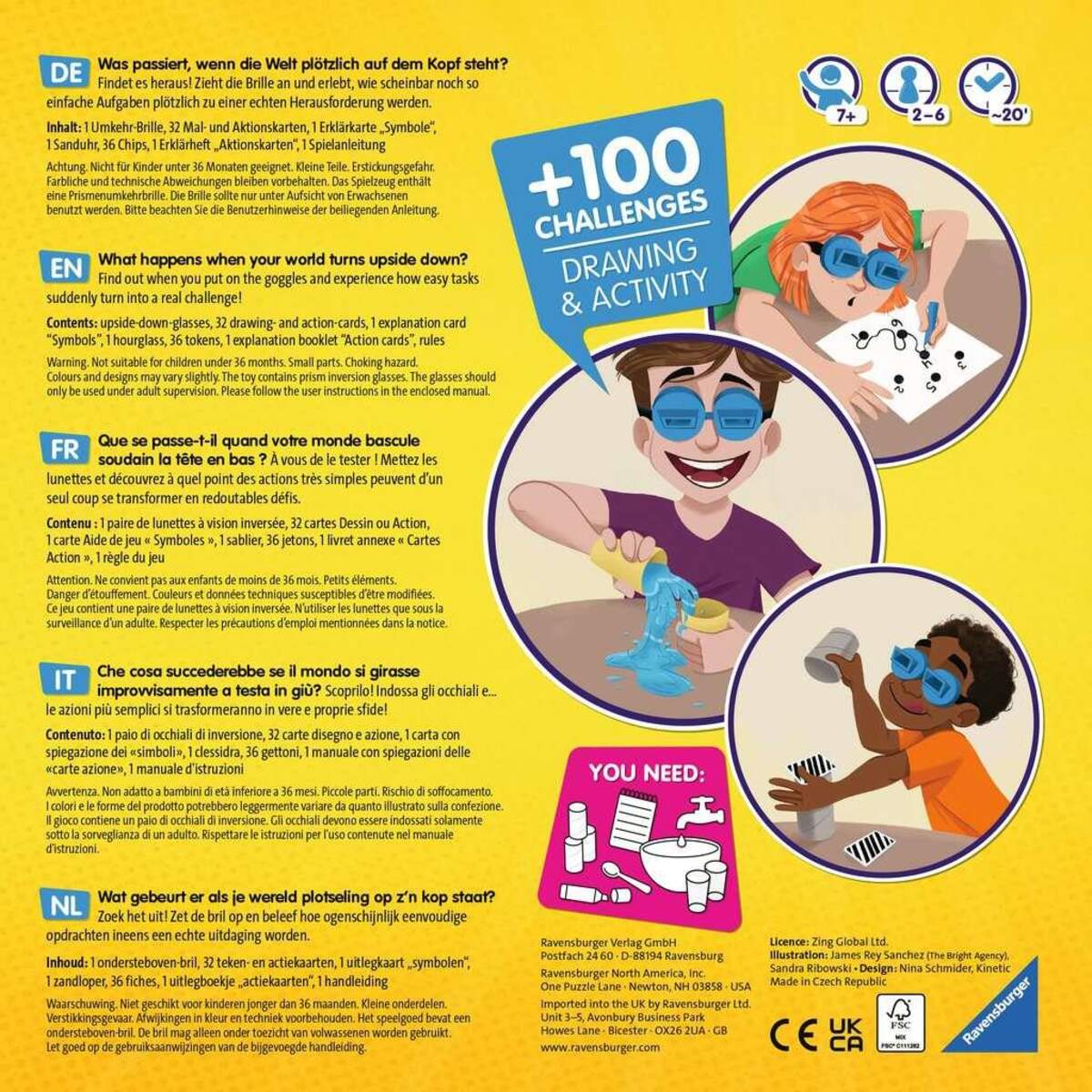 Ravensburger #TheUpsideDownChallenge Game D/F/I/EN/NL