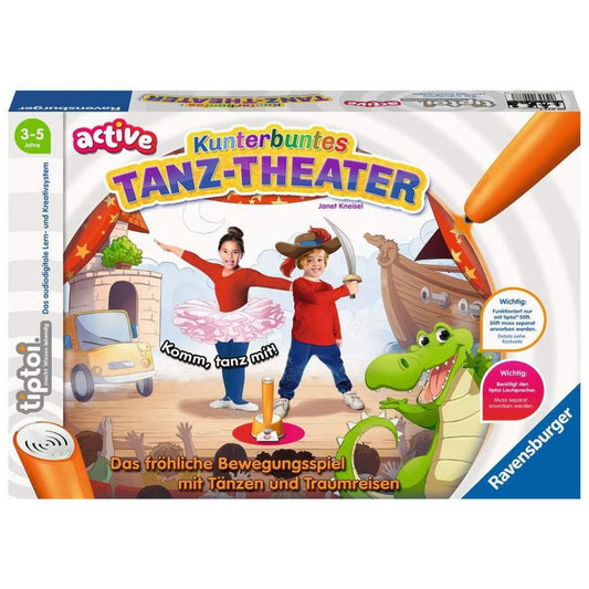 Ravensburger tiptoi® ACTIVE Spiel 00077, Kunterbuntes Tanz-Theater, Bewegungsspiel