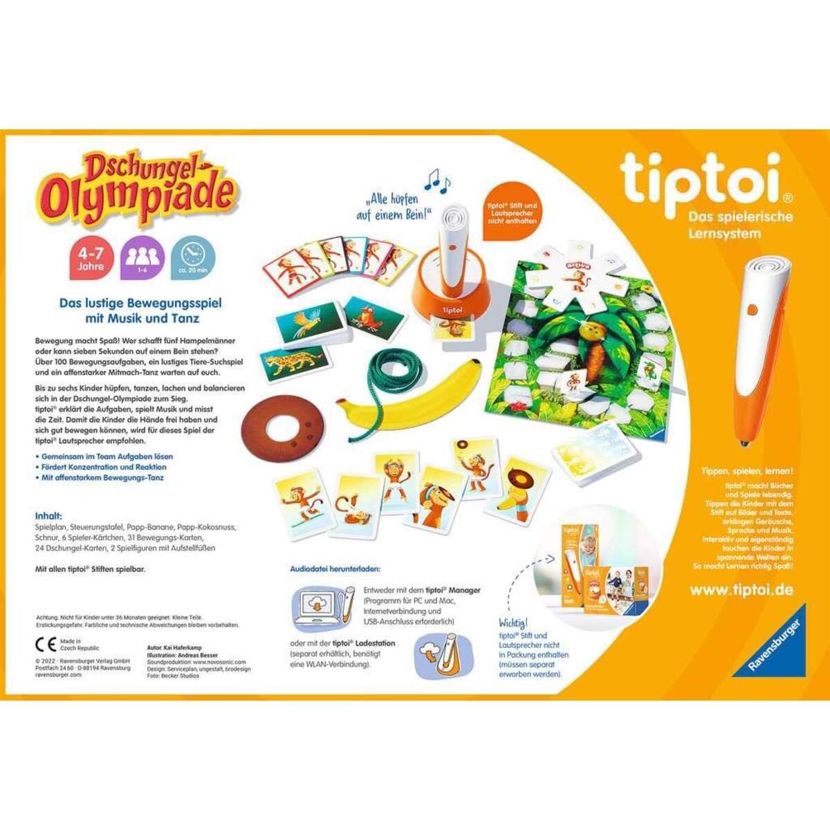 Ravensburger tiptoi® ACTIVE Spiel Dschungel-Olympiade