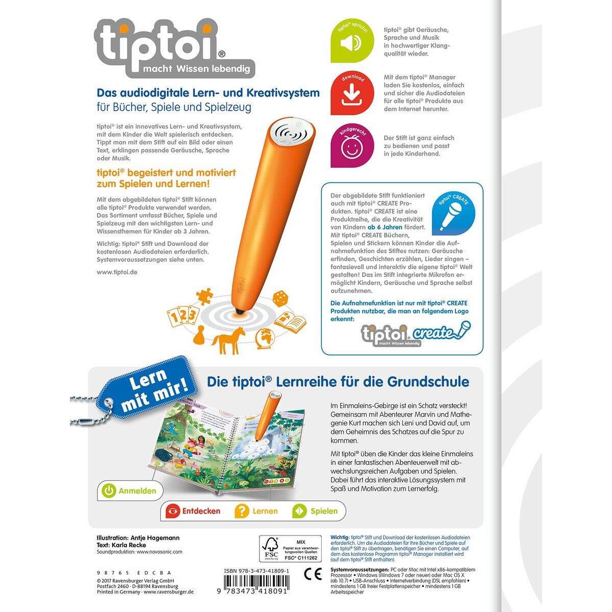 Ravensburger tiptoi® Das kleine 1 x 1 (Lern mit mir!)