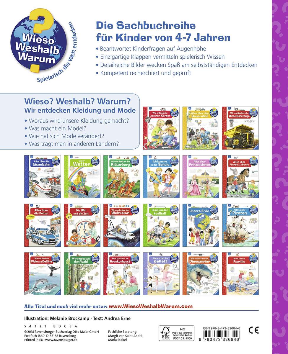 Ravensburger Wieso? Weshalb? Warum?, Band 66: Wir entdecken Kleidung und Mode