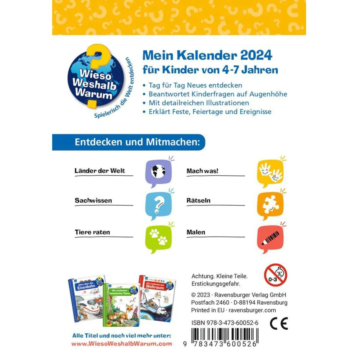 Ravensburger Wieso? Weshalb? Warum?: Mein Kalender 2024
