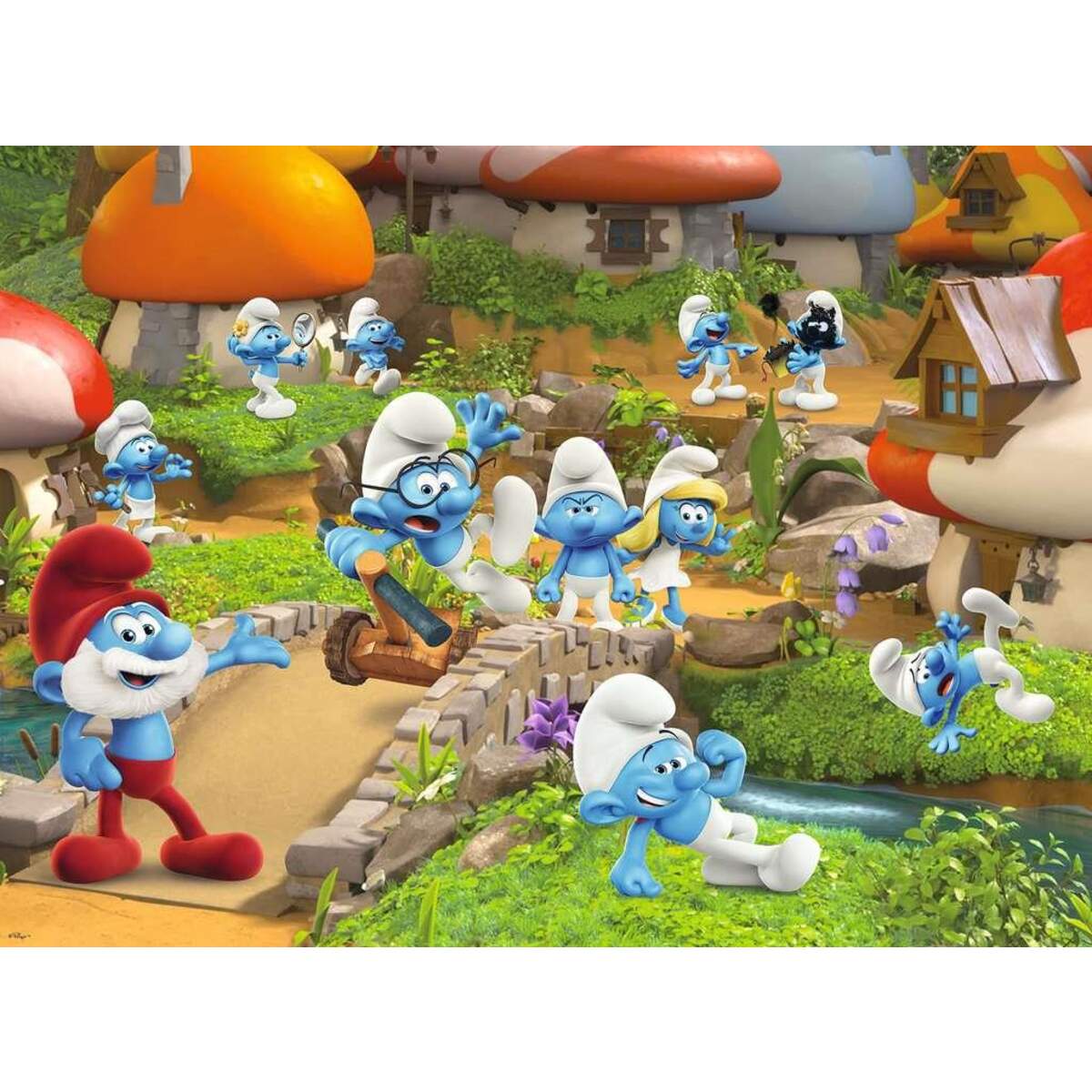 Ravensburger XXL Puzzle - Willkommen in Schlumpfhausen!, 200 Teile