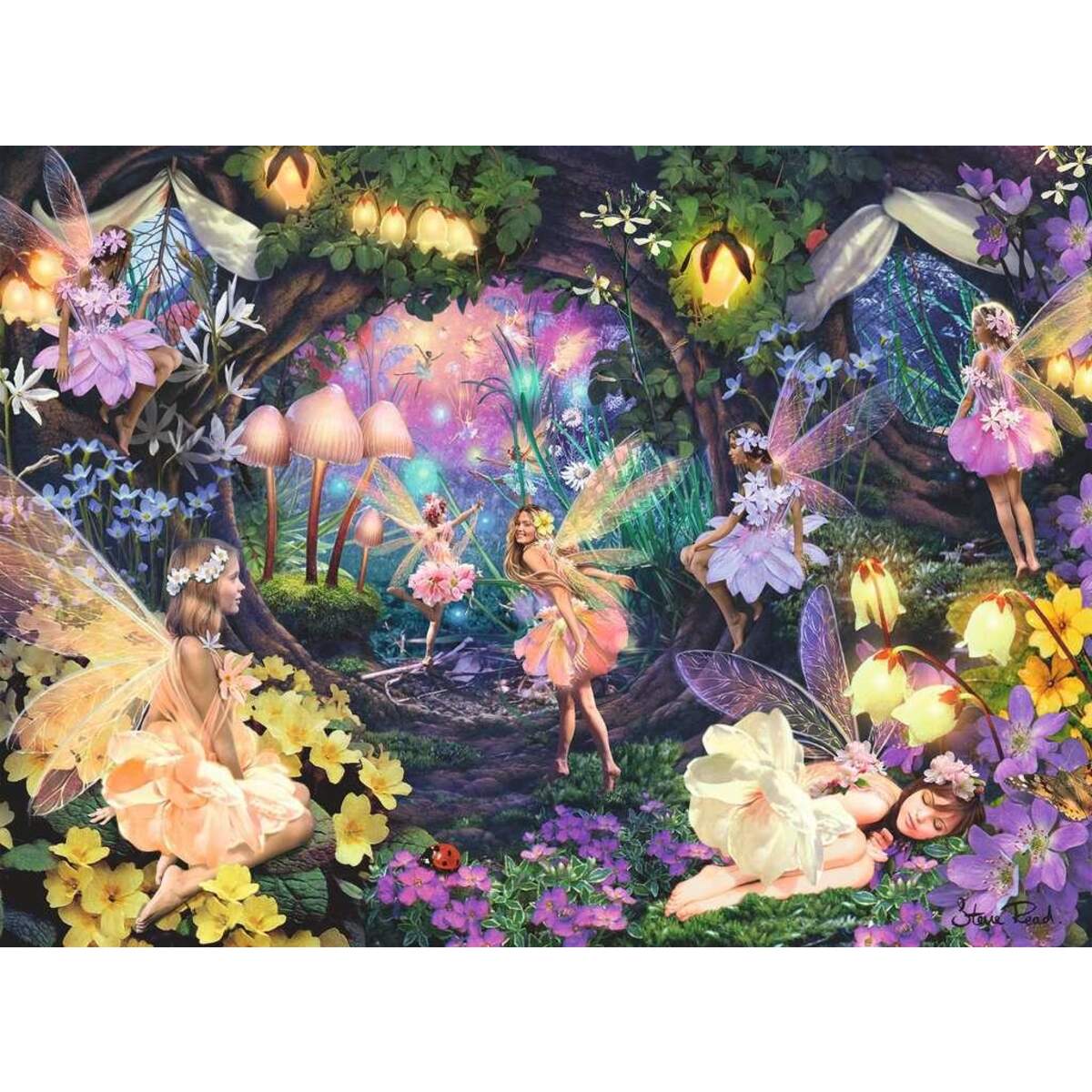 Ravensburger XXL Puzzle - Leuchtende Waldfeen, 100 Teile