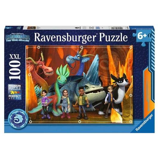 Ravensburger XXL Puzzle - Dragons: Die 9 Welten, 100 Teile