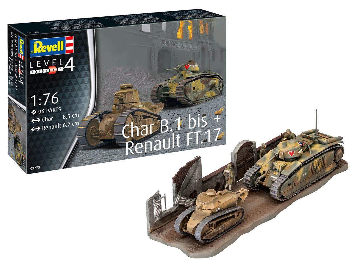 Revell Char B.1 bis & Renault FT.17, 1:76
