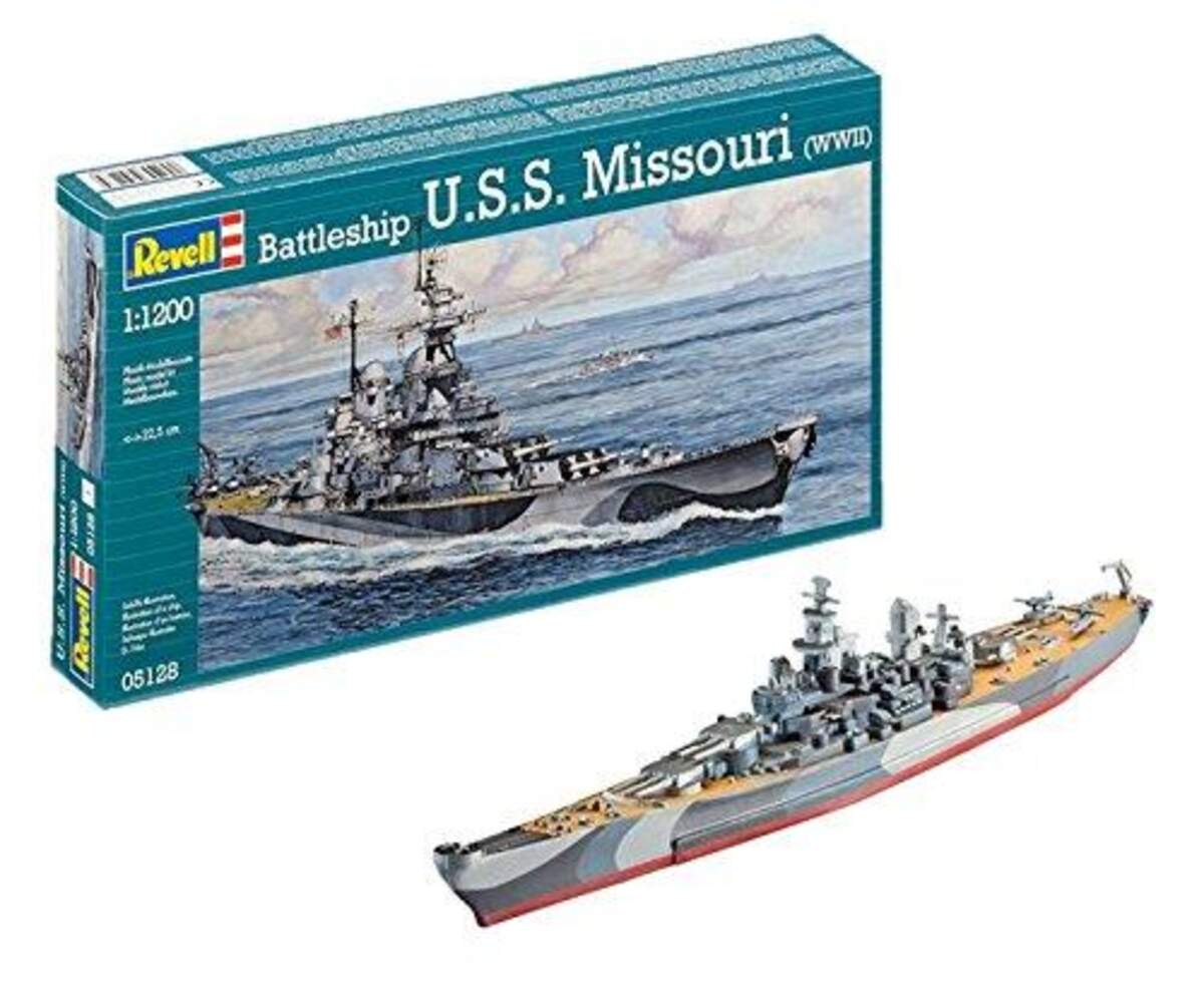 Revell Modellbausatz Kampfschiff U.S.S. Missouri (WWII) 1:1200