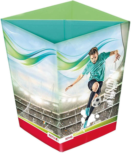 Roth Papierkorb Fußballstar, 10 Liter, eckig, 2 Fächer