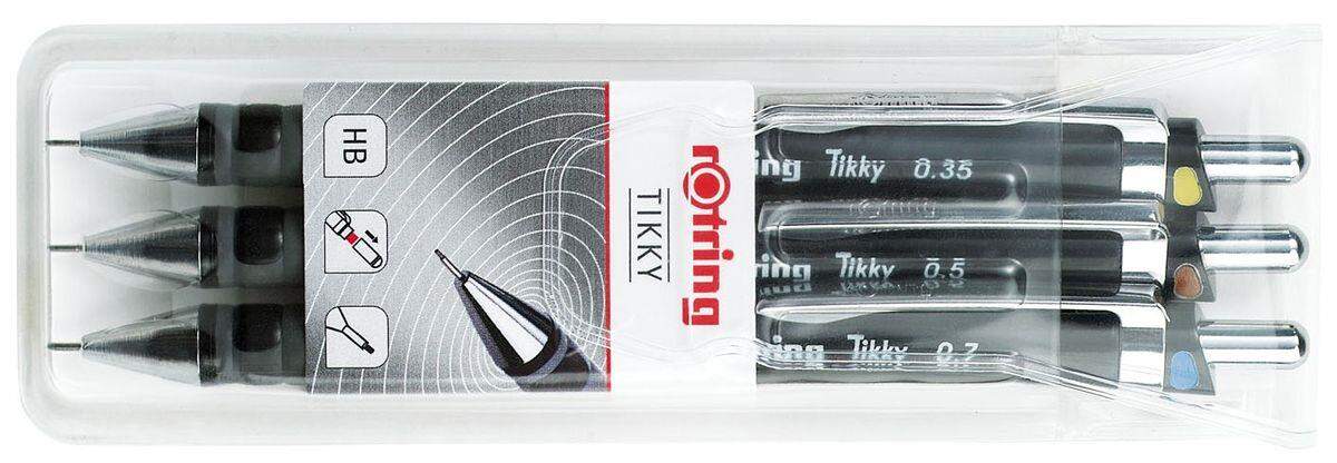 Rotring Feinminenstift Tikky schwarz, 3 Stück