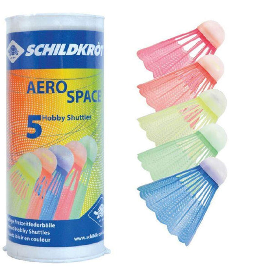 Schildkröt Badminton Ball Aero Space, 5er Dose, farbig gemischt