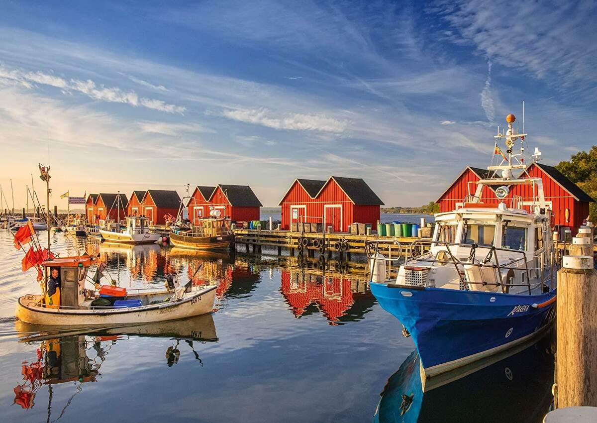 Schmidt Spiele Puzzle - 500 Teile Fischereihafen Weiße Wiek