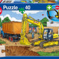 Schmidt Spiele KinderPuzzle - Bagger auf Baustelle, 40 Teile, inklusive SIKU Bagger