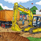 Schmidt Spiele KinderPuzzle - Bagger auf Baustelle, 40 Teile, inklusive SIKU Bagger