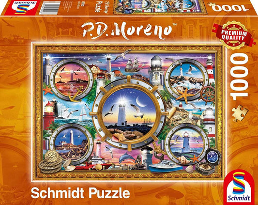 Schmidt Spiele Puzzle - Peter Moreno, Leuchttürme, 1000 Teile