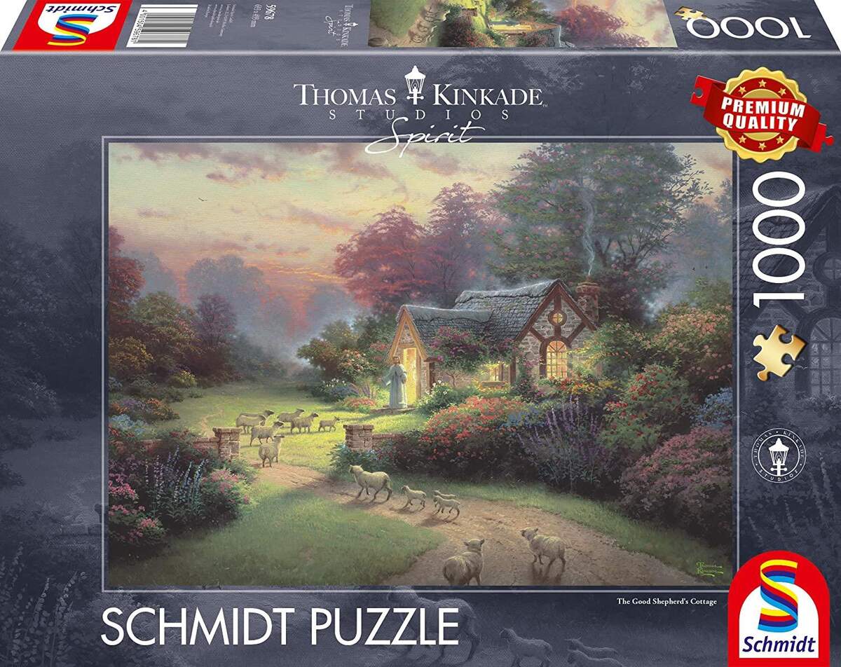 Schmidt Spiele Puzzle - Thomas Kinkade, Spirit, Cottage des Guten Hirten, 1000 Teile