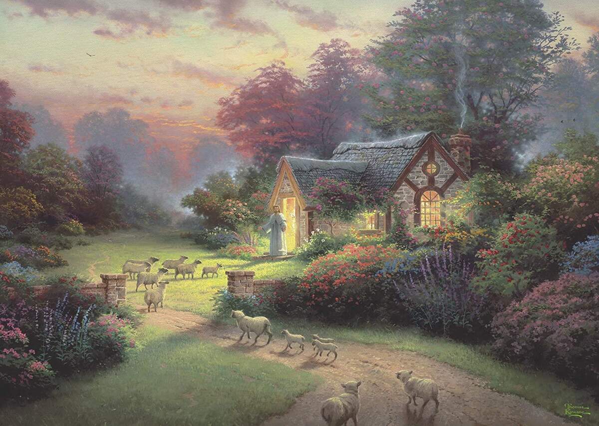 Schmidt Spiele Puzzle - Thomas Kinkade, Spirit, Cottage des Guten Hirten, 1000 Teile