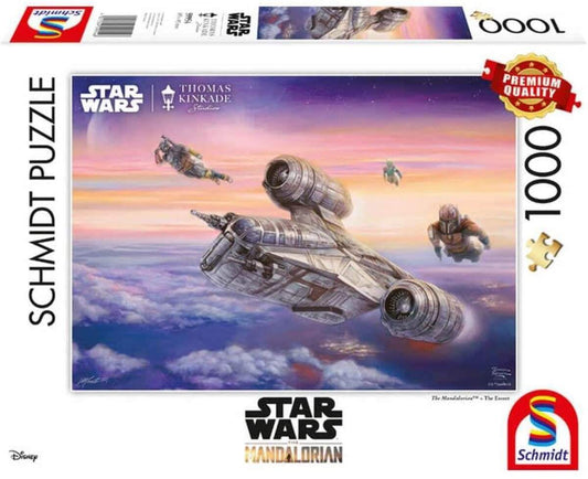 Schmidt Spiele Puzzle - Thomas Kinkade, Lucas Film, Mandalorian, The Escort, 1.000 Teile