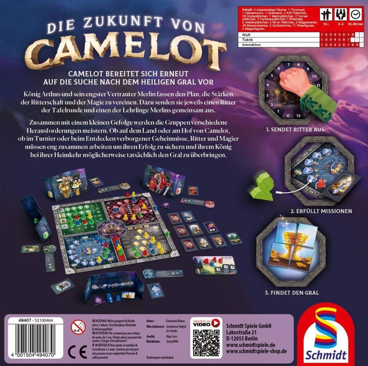 Schmidt Spiele Die Zukunft von Camelot, Familienspiel