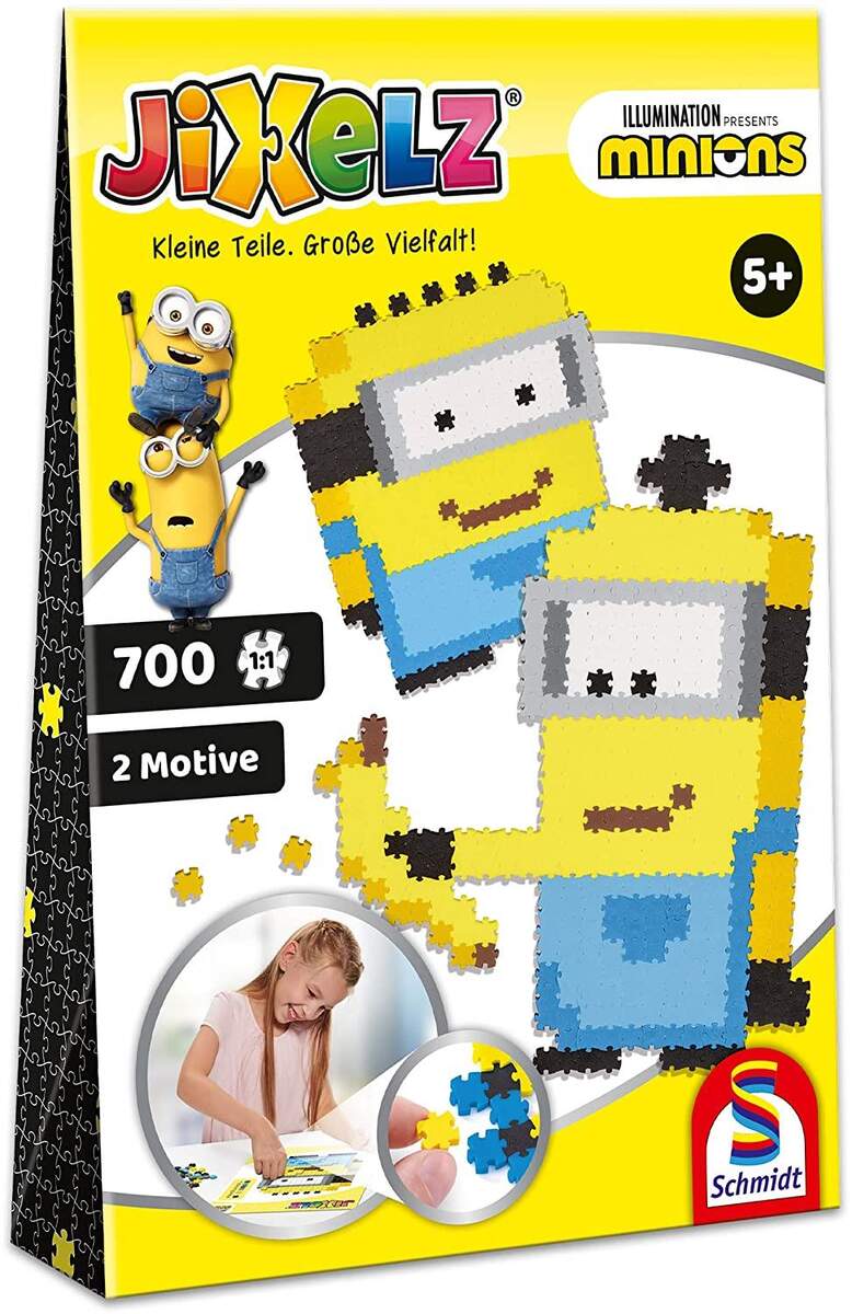 Schmidt Spiele Puzzle - Jixels Minions, 700 Teie, 2 Motive mit Designvorlage