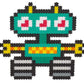 Schmidt Spiele Puzzle - Jixels Roboter, 700 Teile, 2 Motive mit Designvorlage
