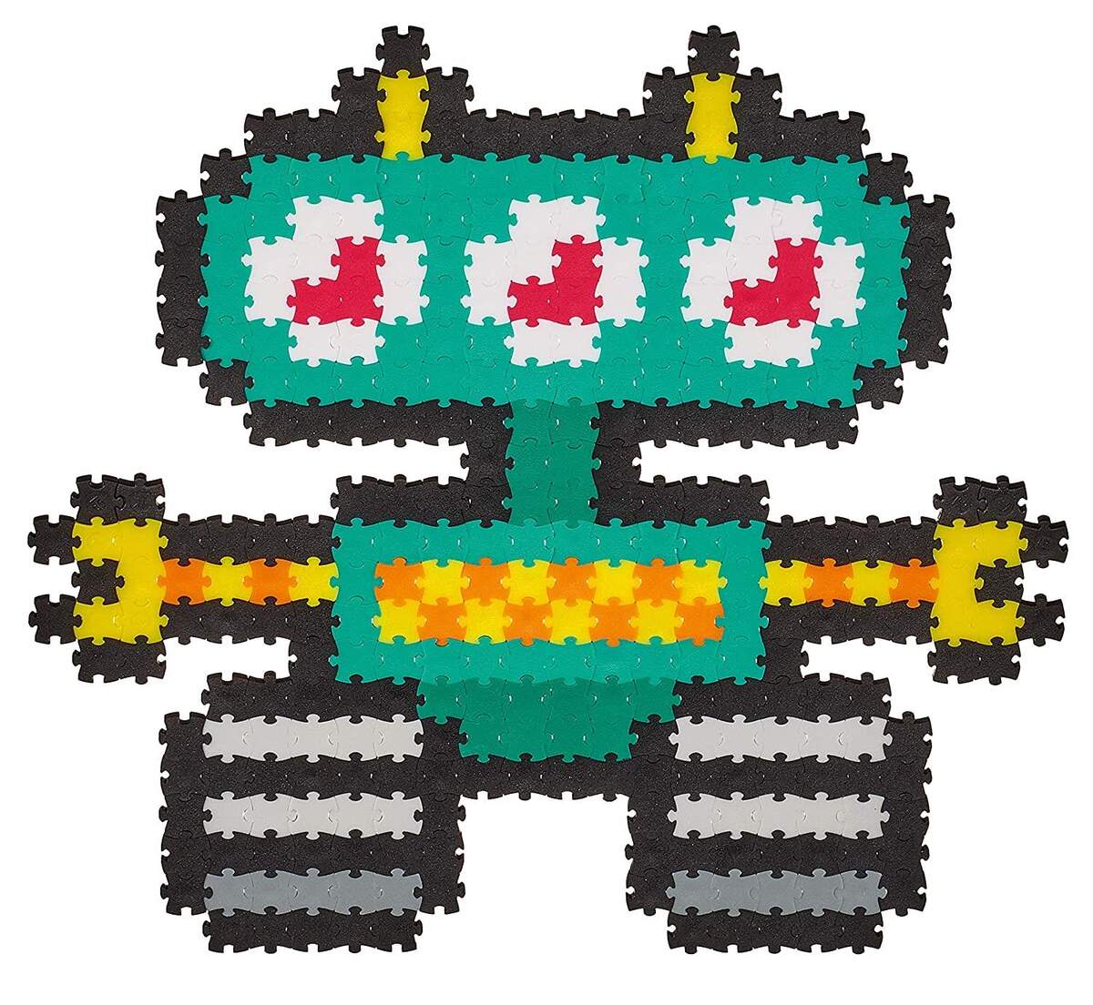 Schmidt Spiele Puzzle - Jixels Roboter, 700 Teile, 2 Motive mit Designvorlage