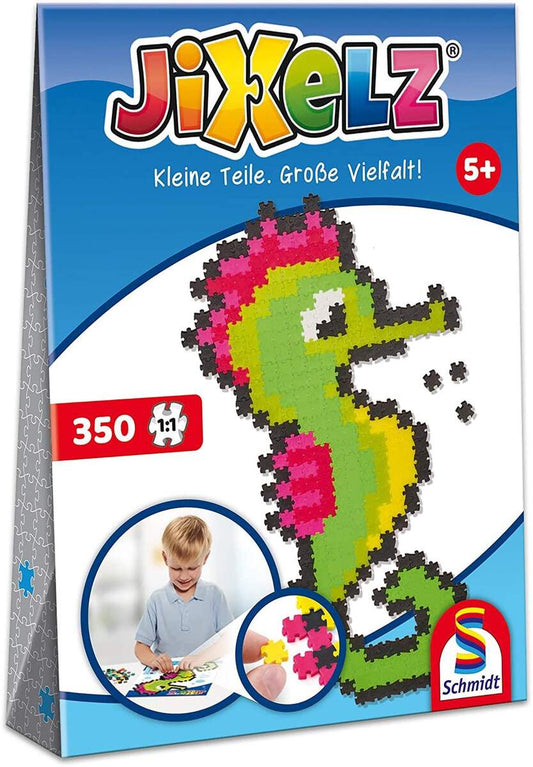 Schmidt Spiele Puzzle - Jixels Seepferdchen, 350 Teile, 1 Motiv mit Designvorlage