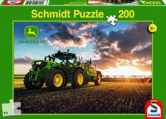 Schmidt Spiele Puzzle - John Deere Traktor 6150R mit Güllefass, 200 Teile