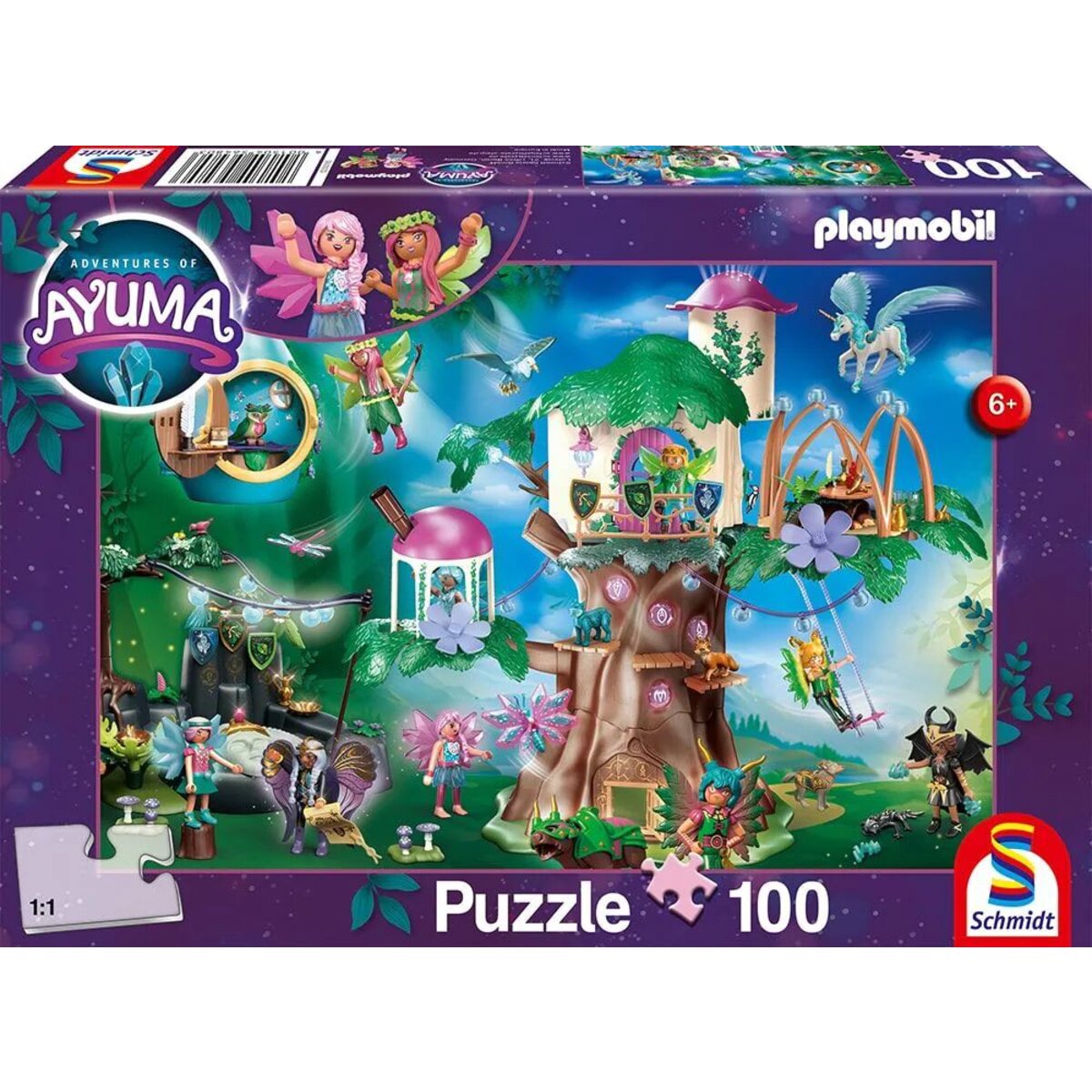 Schmidt Spiele Kinderpuzzle - Playmobil®: Ayuma - Der magische Feenwald, 100 Teile