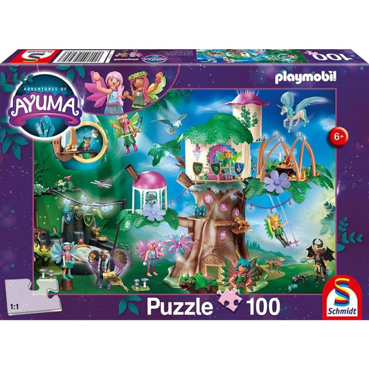 Schmidt Spiele Kinderpuzzle - Playmobil®: Ayuma - Der magische Feenwald, 100 Teile