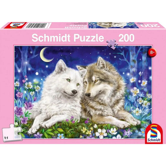 Schmidt Spiele Kinderpuzzle Kuschelige Wolfsfreunde, 200 Teile