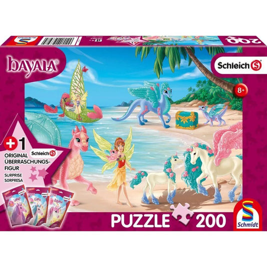 Schmidt Spiele KinderPuzzle - Schleich® bayala® Dracheninsel  200 Teile, mit Original Figur