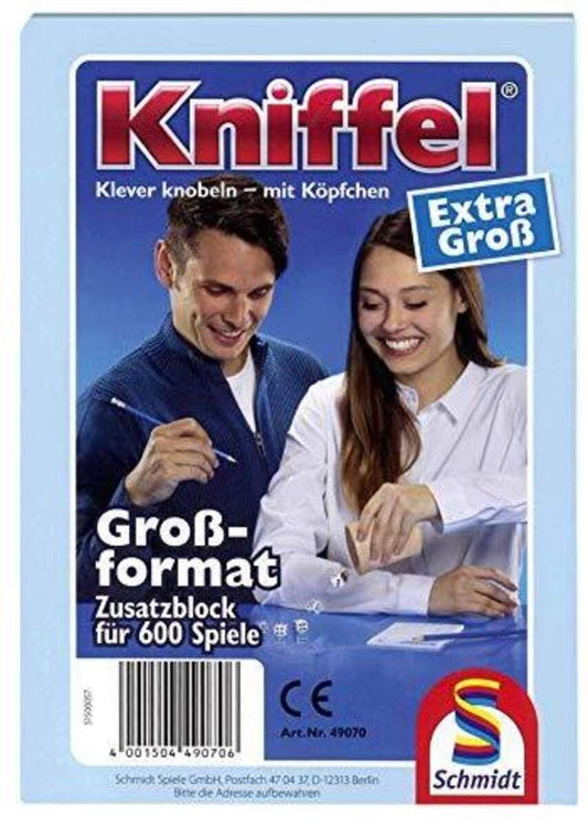 Schmidt Spiele Kniffel Zusatzblock im Großformat für 600 Spiele