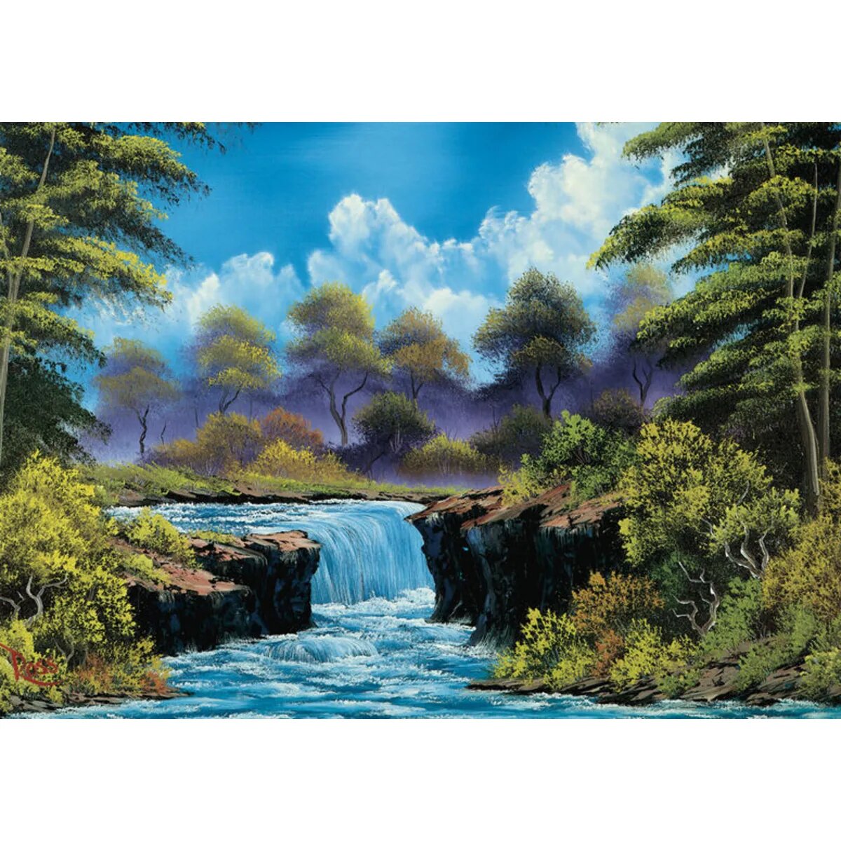 Schmidt Spiele Puzzle - Wasserfall auf der Lichtung, 1000 Teile