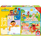 Schmidt Spiele Puzzle - Die Sesamstrasse: Sachen machen, 3x24 Teile