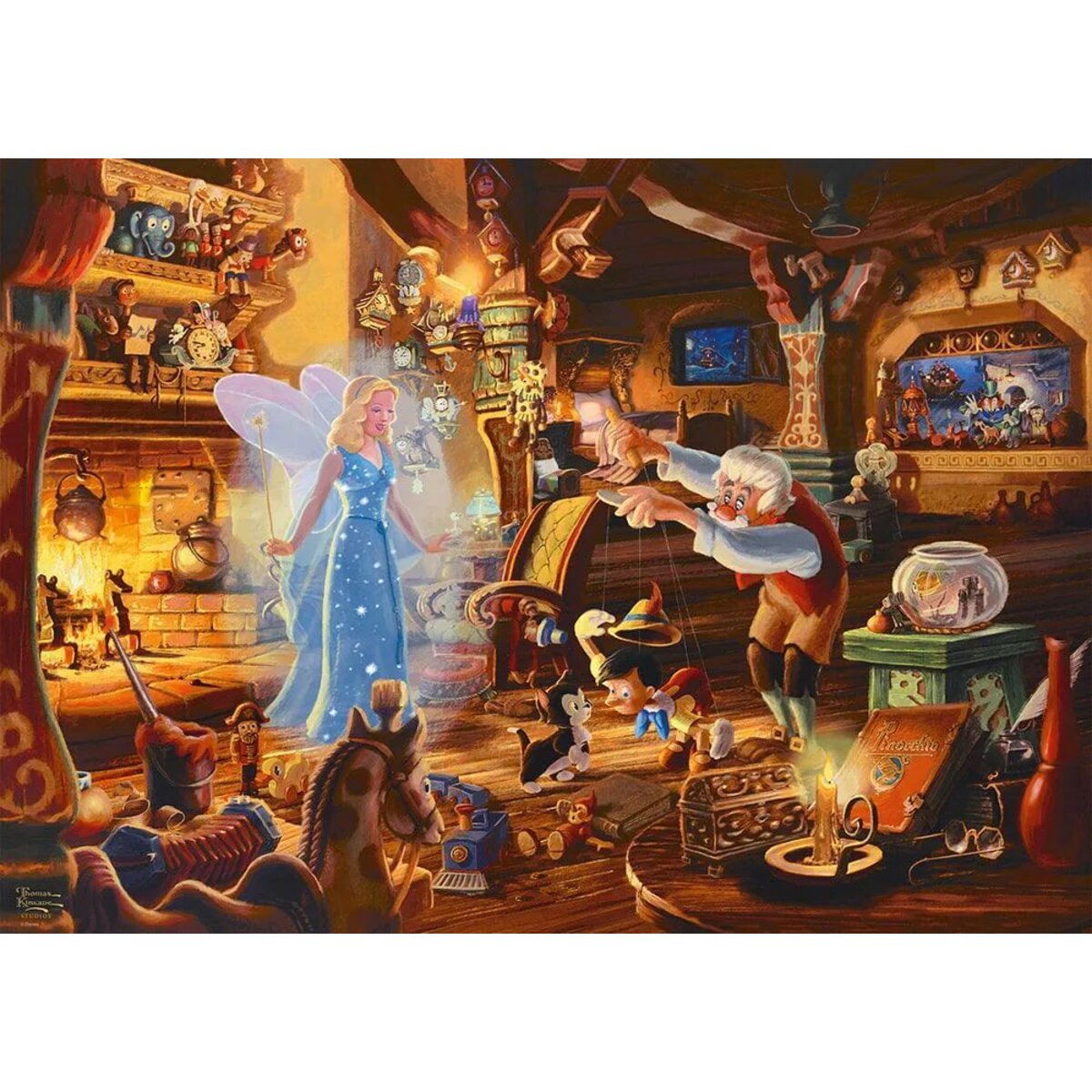 Schmidt Spiele Puzzle - Thomas Kinkade Studios: Disney Dreams Collection - Geppettos Pinocchio, 1.000 Teile