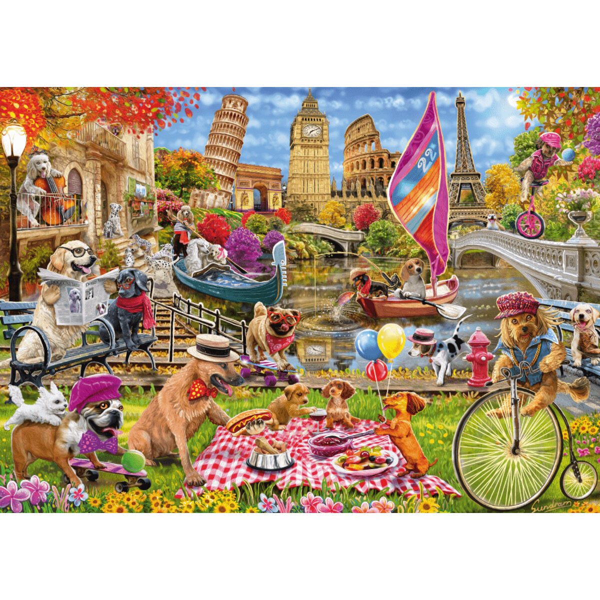 Schmidt Spiele Puzzle - Hundewahnsinn, 1000 Teile