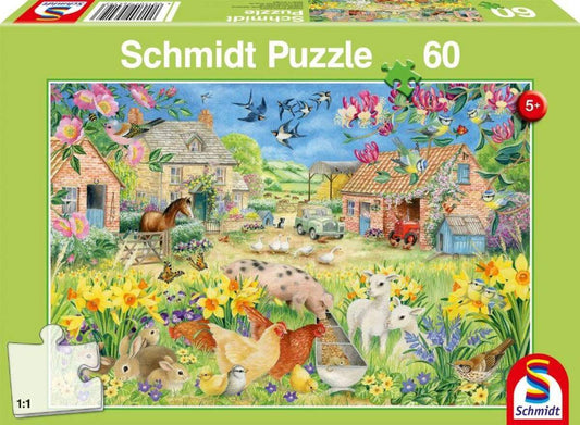Schmidt Spiele KinderPuzzle - Mein kleiner Bauernhof, 60 Teile