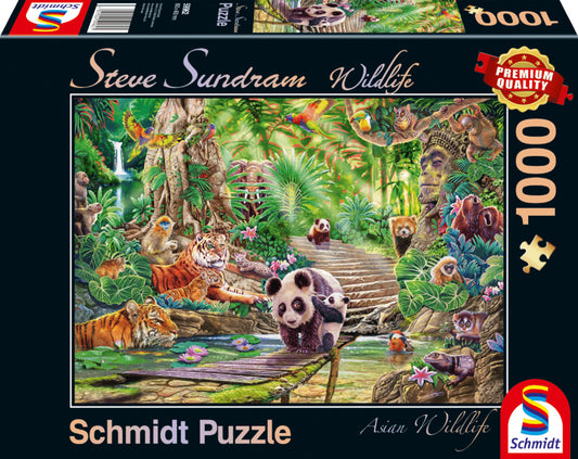 Schmidt Spiele Puzzle - Asiatische Tierwelt, 1000 Teile