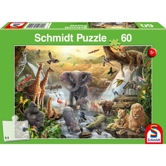 Schmidt Spiele Puzzle - Tiere in Afrika, 60 Teile